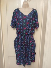 POPSY Navy Birds Print Dress
