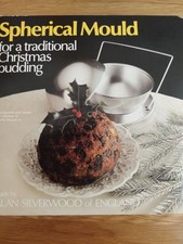 Vintage Silverwood Spherical Mould  Christmas Pudding Aluminium Instruction 