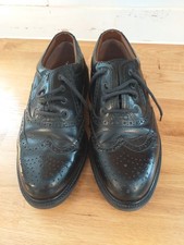 Clarks  Black Leather Brogue Shoes  Rugged sole UK 8 Smart Formal