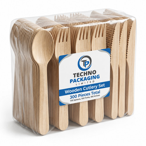 300 wooden cutlery set - 300,
