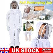 Full Beekeeping Suit Bee Suit Heavy Duty with Leather Ventilated Keeping Gloves