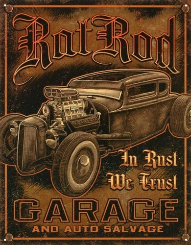 Rat rod garage distressed - garage,