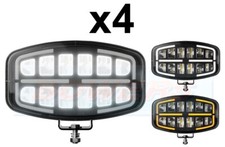 4x Rectangular Oval LED