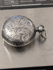 Superb Antique Silver  Sovereign Ornate Coin Holder Case Chester C1901