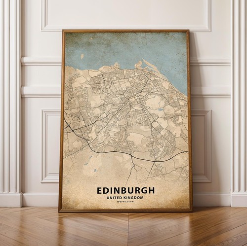 Edinburgh city map print - map,