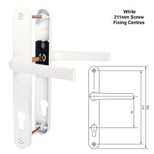 uPVC Door Handle Pioneer Plus Sprung Lever Pair 92PZ 122/211/215mm Screw Centres