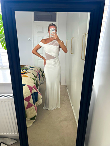 Asos design white one - white, shoulder
