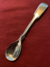 Antique Silver Plated Fiddleback Mustard Spoon By Thomas Turner c.1890’s