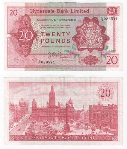 Clydesdale bank ltd 20 - ltd, £20