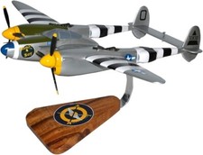 USAF Lockheed P-38 Lightning Mama's Boy Desk Display WW2 Model 1/32 SC Airplane