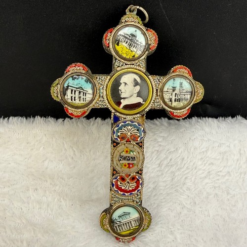 Vintage micro mosaic - mosaic, cross