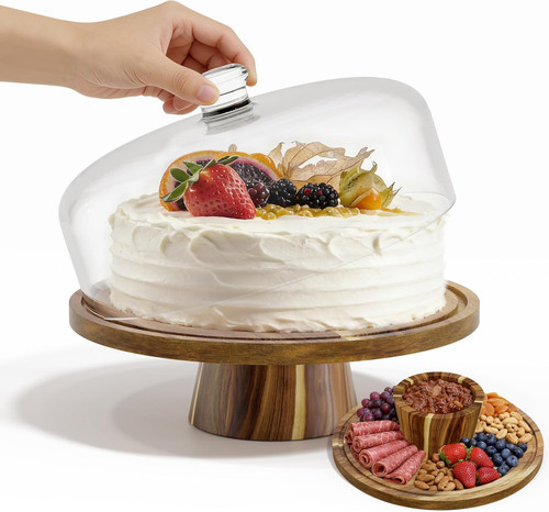Cake stand with lid - stand, inch