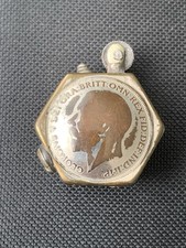 Rare!! Beautiful Vintage Petrol Lighter with Coins with King George VI,