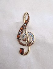 Large Treble Clef Brooch Music