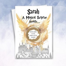 Harry Potter Studio Tour Ticket Personalised Birthday Surprise Voucher Gift Idea