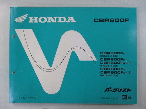 Cbr600f parts list - parts, edition