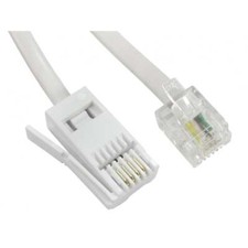 5m RJ11 to BT Cable Lead Modem FAX Telephone Landline Phone Male Plug BT Socket