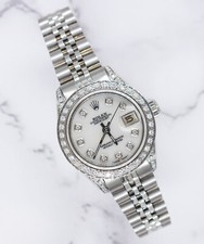 Ladies Rolex Datejust 'Fully Loaded' White MOP Diamond Dial, Bezel & Shoulders.