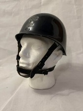 French Police Riot Helmet Steel Gendarme Gendarmerie Blue Army Military Surplus