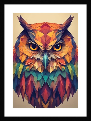 Epic owl framed - owl, wall