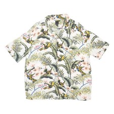 H&M Mens White Green Floral &