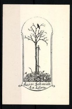 Exlibris luise schmidt baum - schmidt,,