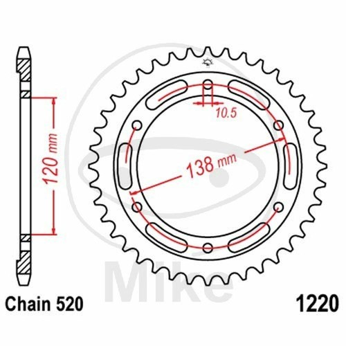 Crown teeth 520 - 36,