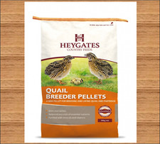 Heygates Quail Breeder / Layer Pellets 20kg Poultry 2.2mm Food Complete Feed