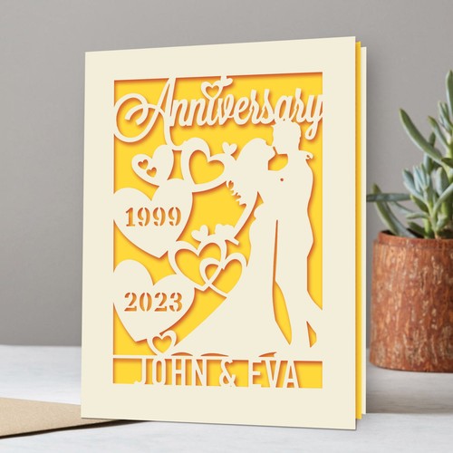 Personalised anniversary card - personalised,