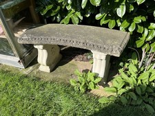 Garden Curved Stone Bench