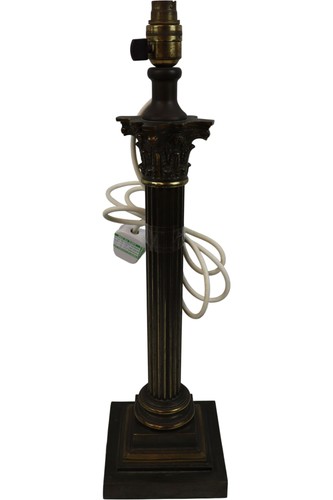 Vintage brass column table - vintage,