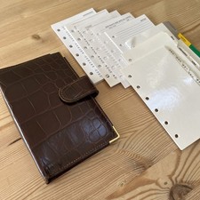 ORGANISER-MAHOGANY CROCODILE