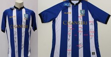 2018-19 Sheffield Wednesday Home Shirt Squad signed inc Fletcher, Reach & Bannan
