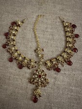 Indian Bridal Jewellery Stunning Diamante Mang Matha Tikka Patti Hair accessory 