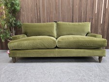 Sofa.com Isla 3 Seater Sofa In Olive Cotton Velvet (Breaks Down) RRP-£2680
