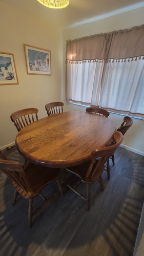Dining table oval shaped made