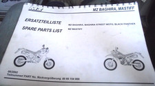 MZ BAGHIRA / MASTIFF SPARE PARTS LIST MANUAL
