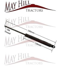 Cab roof gas strut - roof, for