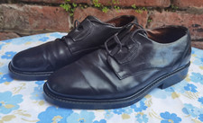 Henley Wide Fit Size 10 Black Leather Lace Fasten Leather Oxford Shoes