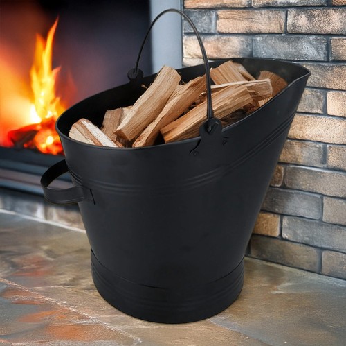 Black coal bucket fireside - coal,