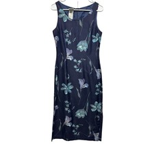 Vtg Laura Ashley Dress 6 Navy
