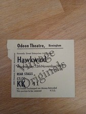 Vintage Hawkwind Concert Ticket Stub Birmingham Odeon 1985