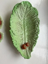 Vintage Carlton Ware Lettuce  Leaf  And  Tomato With  Realistic Detail & Texture