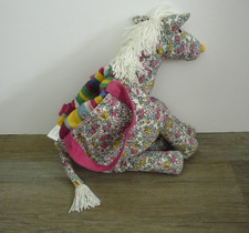 JOULES Childs Girls Pretty Pink Floral Button Nose Horse Pony Shaped Hand Bag