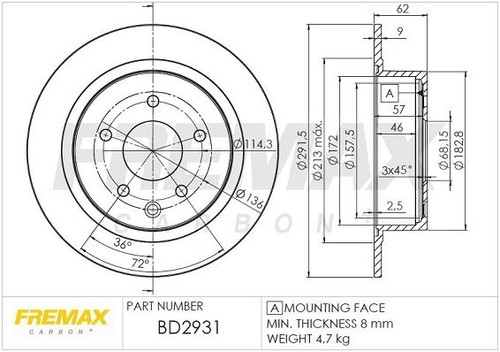 Brake disc fremax 2931 - brake,