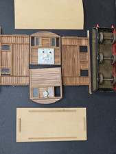 Handmade Wooden Train Brake Van with Metal Chassis – Thomas Style Face – Unfinis