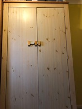 solid pine double wardrobe
