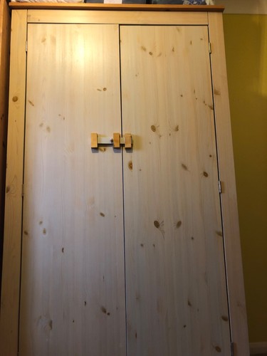 Solid pine double wardrobe - solid,