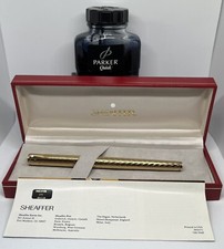 Sheaffer Vintage Fashion 271 Diamond Cut 23K Gold Electroplated Fountain Pen