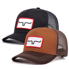 Horn Embroidery Baseball Cap Mens Outdoor Sports Sun Dad Visor Mesh Hat Trucker